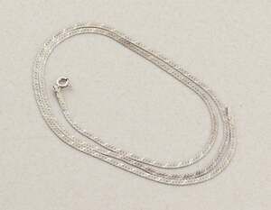 Sterling Silver Diamond Cut Textured Herringbone Chain Necklace 20 1/4" inch